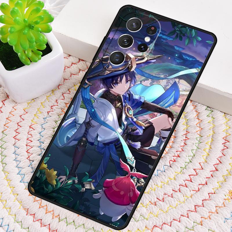 Scaramouche Genshin Impact soft Phone Case For Samsung Galaxy note 10 pro S26 S25 S24 S23 S22 Ultra Plus S21 FE S20 Cover
