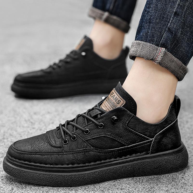 Fashion Italian High Quality Men Casual Leather Shoes Brand Lace Up Flat Oxford Shoes Outdoor Comfy Walking Casual Office Dress Shoes