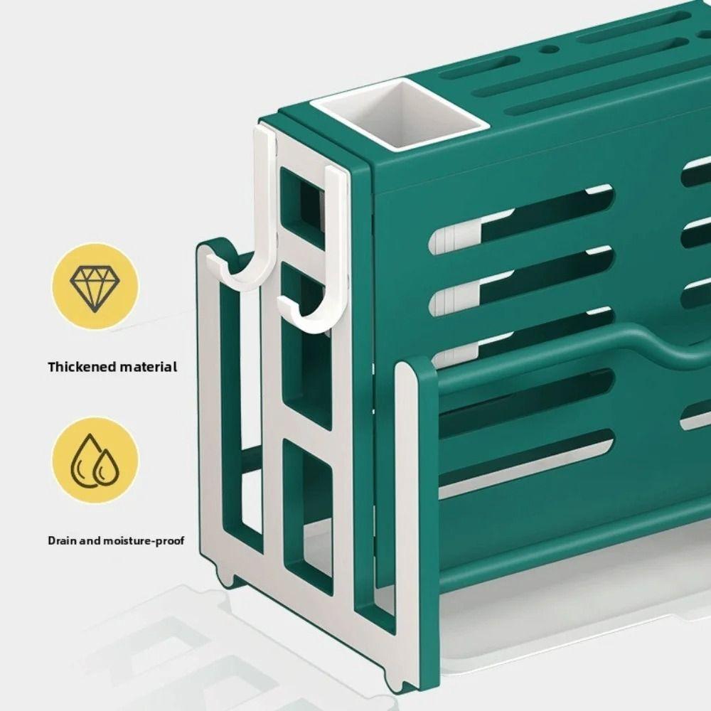 Breathable Integrated Cutlery Holder Thickened Board Pot Cover Shelf  Kitchen Use