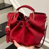 Pleated Cloud Bag Women's New Winter Large-capacity Handbag High-value Shoulder Crossbody Bag