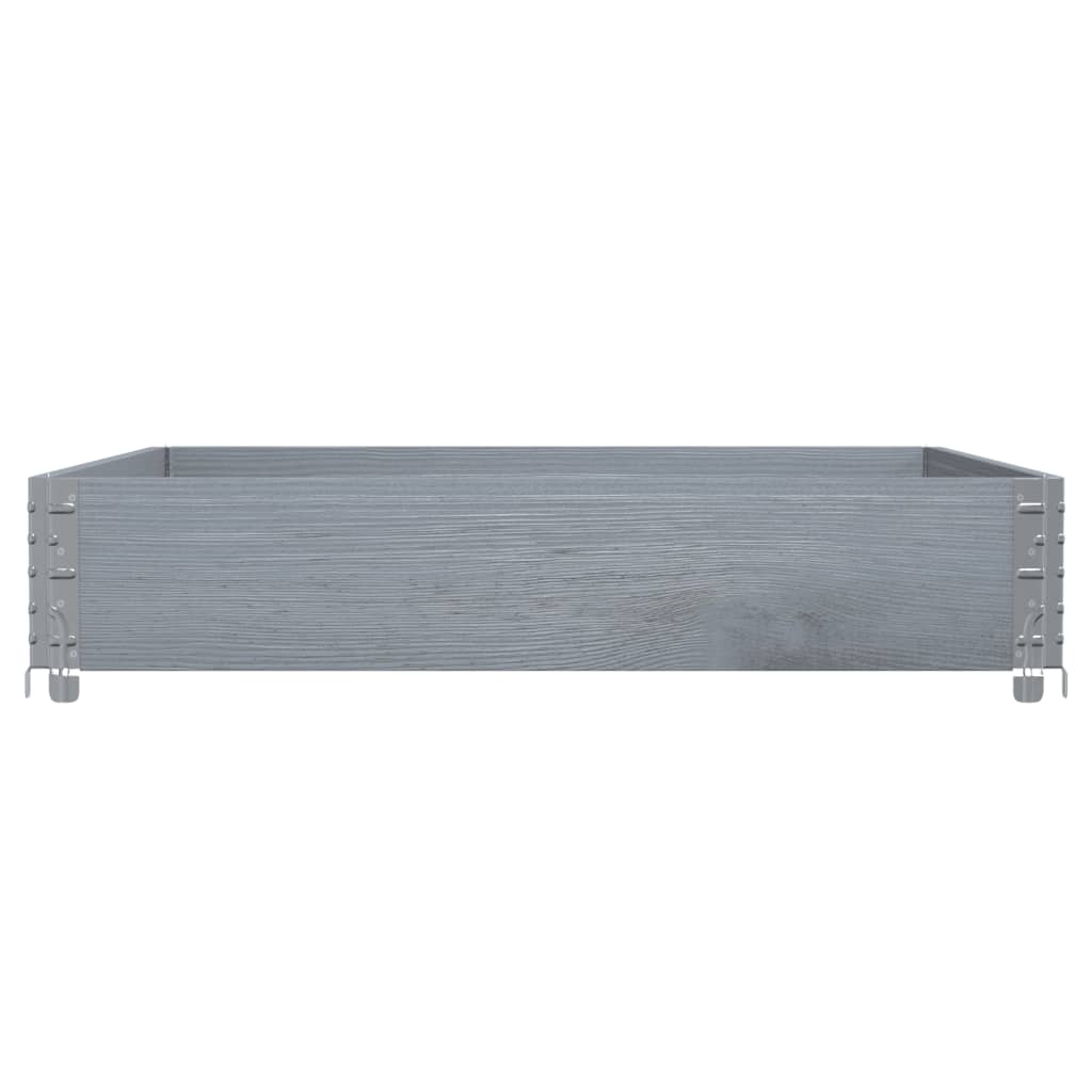 Planting Box Gray 100x100 cm Solid Pine Wood