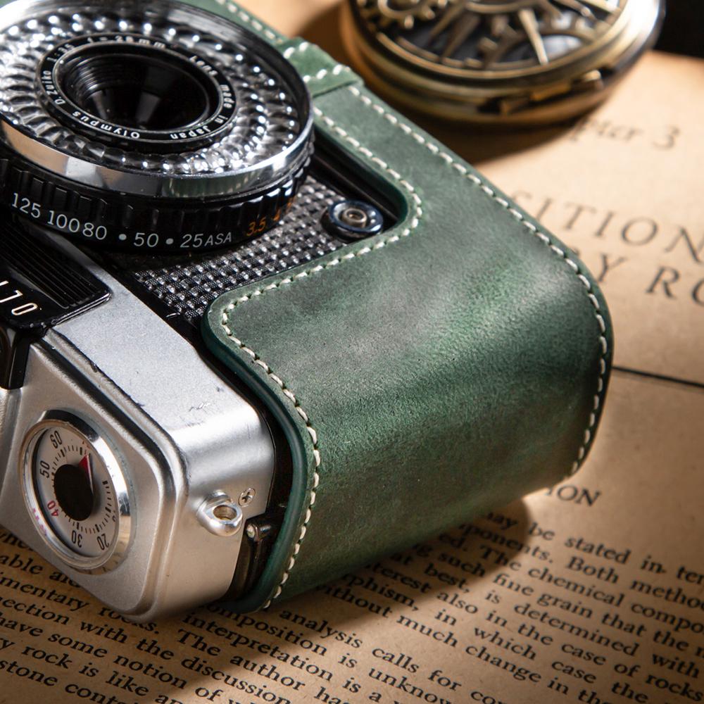 Protective Case Camera Bag Genuine Real Leather Half Camera Case Cover Bag For Olympus PEN EE-3/EE/EE-2 Photography Accessories