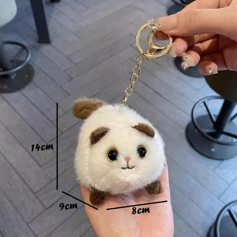 Cartoon Rotate Tail Plush Toy Cute Cat Rabbit Plush Toy Shakes Tail Pull Cord Can Move And Sound Plush Doll Pull Cord Keychain