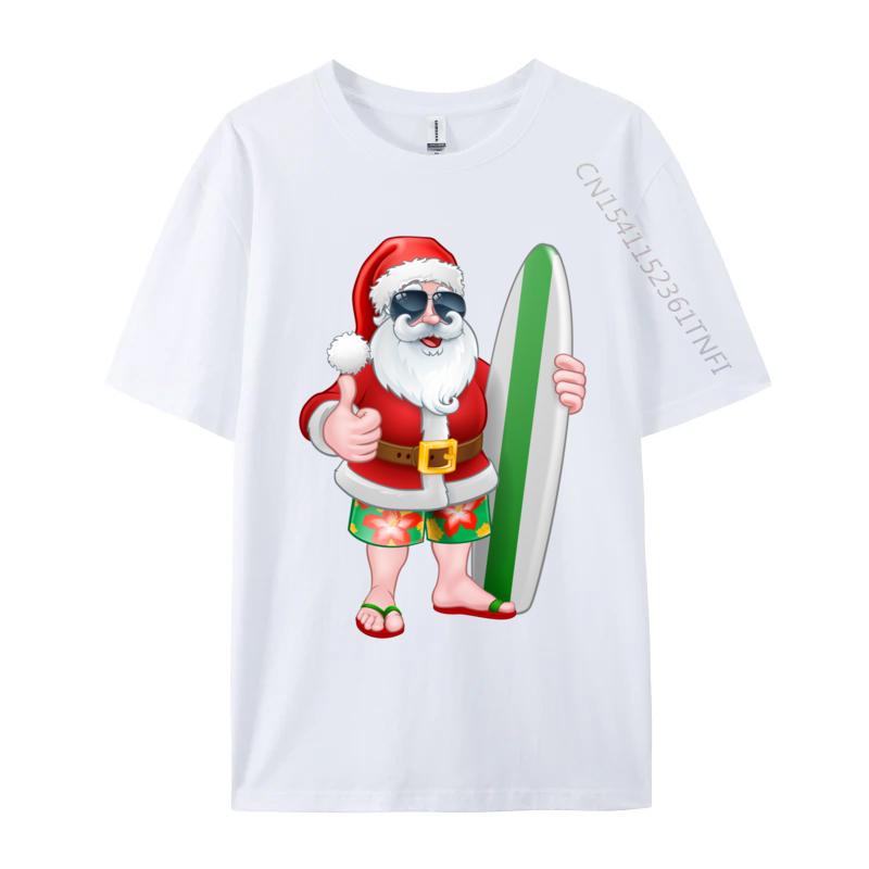 

Cool Santa Surfboard Shades Cartoon Comfortable T Shirt Company Cool Cotton Fabric Men T Shirt Hip Hop Tee Shirts Wholesale S