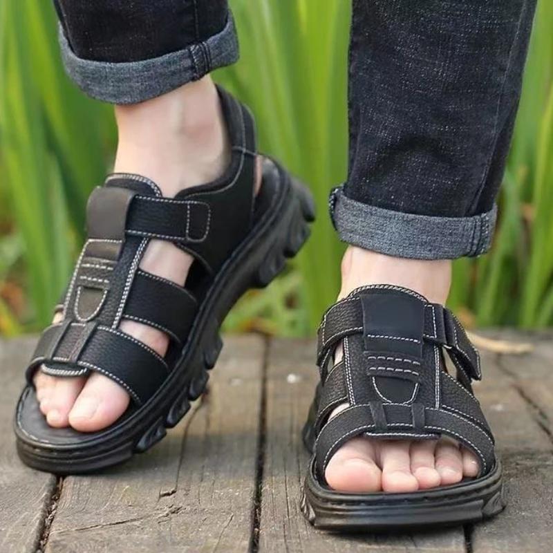 Fashion Beach Male Shoe Genuine Leather Outdoor Eva In Welcome Deal Japanese Luxury H Breathable Barefoot 2025 Styles 39 Men's Sandal