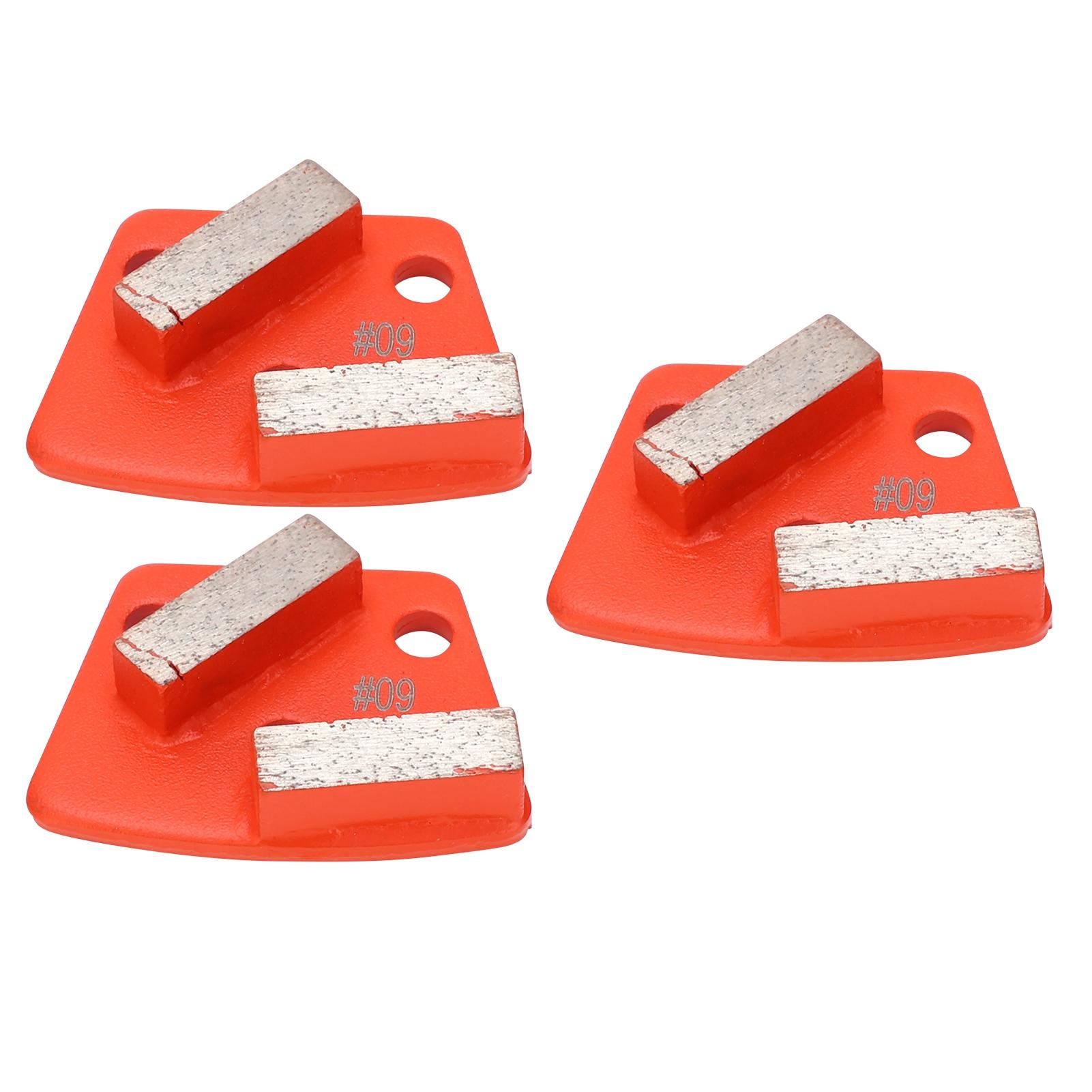 

3 шт. алмазные шлифовальные тарелки трапециевидные бетонные агрессивные режущие 2 длинных зуба мандариновые 60#