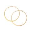 50mm Simple Flatten Circle Golden Round Big Hoop Earring for Women Fashion Jewelry Silver Color Exaggerated Great Aros Brincos
