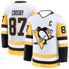 Maglia da Hockey Bianca/Gialla/Nera a Strisce Abbigliamento per Tifosi e Collezionisti Stampe 3D T-shirt Maglietta a Manica Lunga con Scollo a V