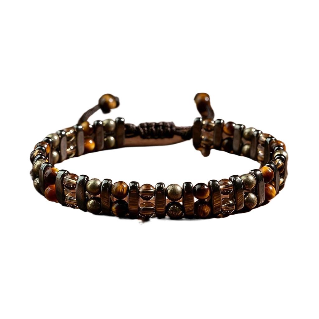 Handmade Opal Beaded Bracelet, Elastic Stretch Rope Natural Gemstone Bead Bangle Jewelry