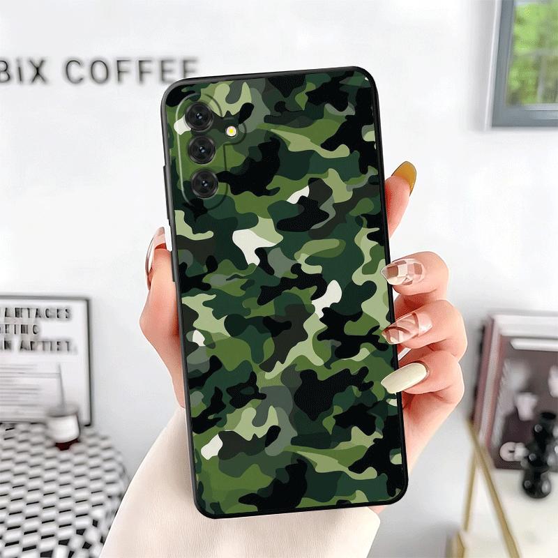 Camouflage Military Pattern Soft Phone Case for Samsung A17 A37 A57 A16 A26 A36 A56 A15 A25 A35 A55 A14 A24 A34 A54 A13 A23 A33