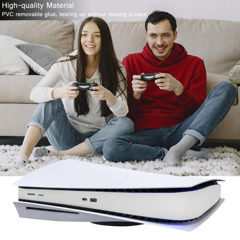 Skin Sticker Decoration Carbon Fiber Frosting Sticker Console Digital Disk Protector Faceplate for Shell for