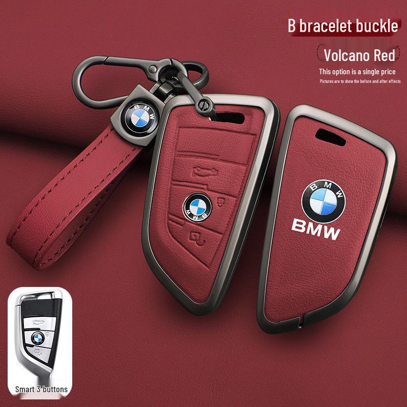 BMW Key Case: Metal Leather for 5 Series 530/525, X3, X5, 7 Series 740, High-End X7.