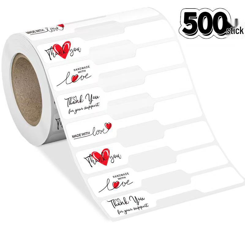 500 Sticker Sheets: Jewelry Price Tags & Thank You Labels for Rings, Necklaces, Earrings