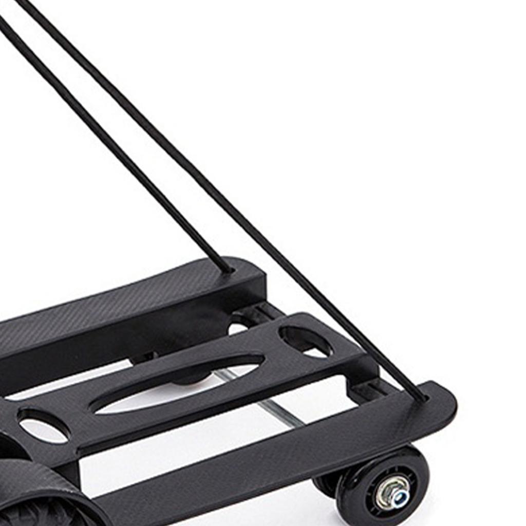 Cărucior pliabil cu 4 roți, aliaj de aluminiu, cărucior de mână pliabil, cărucior pentru bagaje pentru cumpărături, alimente