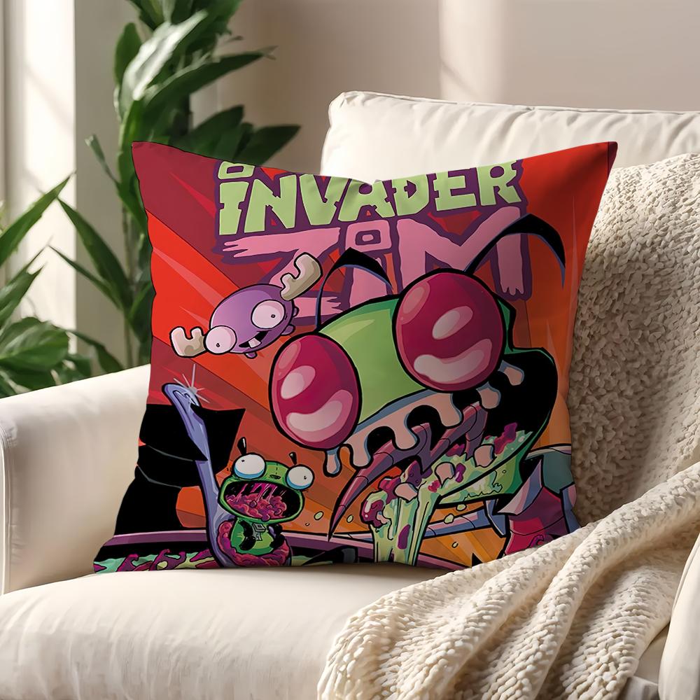 Cartoon I-nvader Zim Cool cute cushion cover Pillow Cover Home Sofa living Decoration Room Office Car Nordic Simplicity