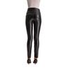 [MeadowLina] faux leather leggings Warm and comfortable leggings with brushed lining High waist stretch beautiful leg skinny leggings pants [with