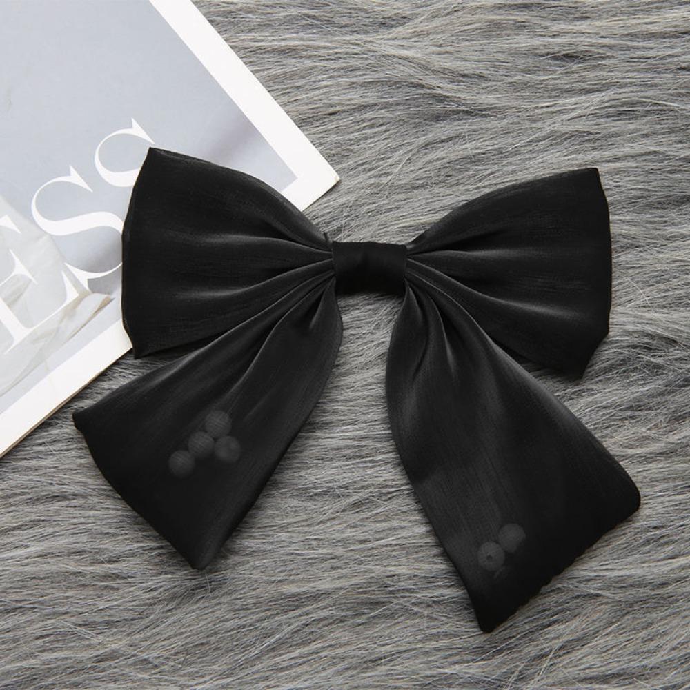 

White Lapel Flower Pin Woman s Collar Flowers Fashion Organza Bow Brooch Neck Decoration