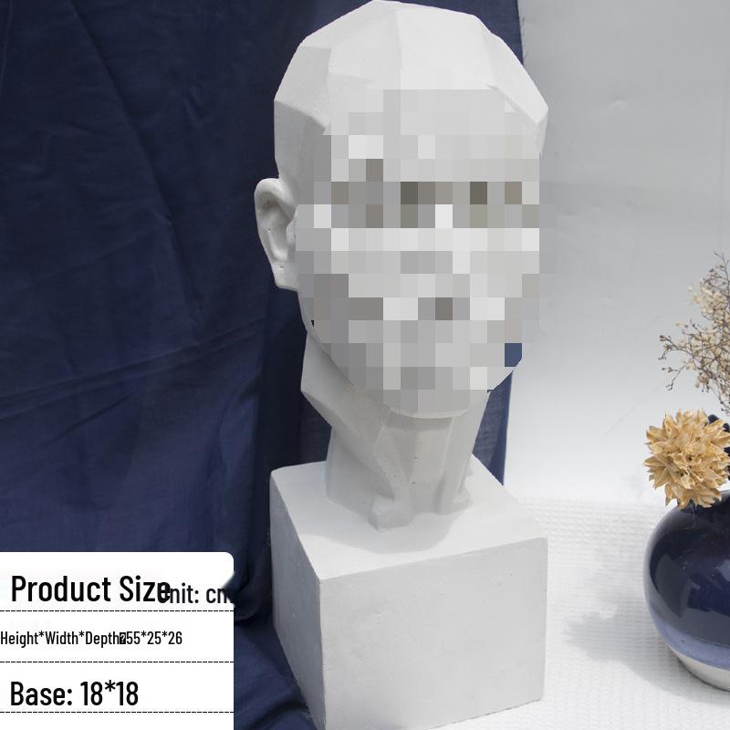 Plaster Cast Geometric Sculpture Set for Art and Photography