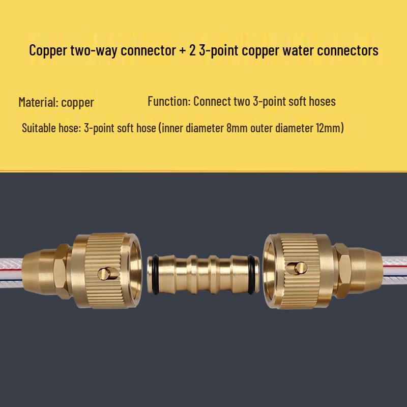 Four-Point Hose Extension Connector for Garden & Car Wash.