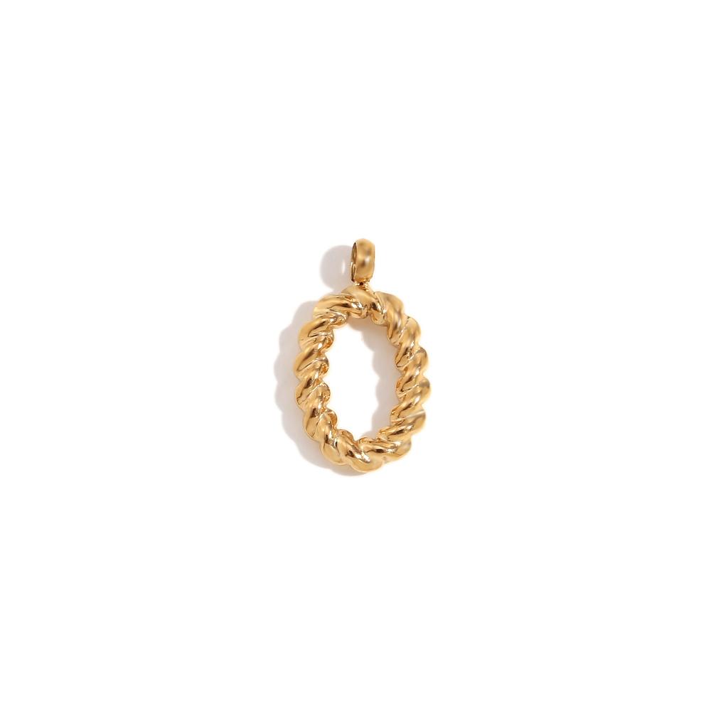 MamacitaSlay DIY Classic Mini Twist Initial Letters Stainless Steel Charms For Jewelry Gold Plated Waterproof Decoden Charms