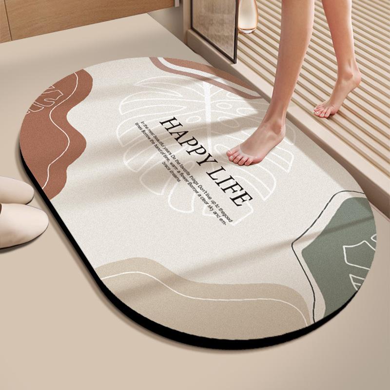 Multi-Size Diatomaceous Earth Bath Mat Quick Drying Non-Slip Absorbent Floor Mat for Banya Steam Room and Shower, Bathroom, Toilet, Washroom