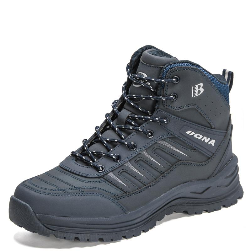 BONA Новые дизайнерские зимние ботинки для снега, мужские плюшевые кожаные супертеплые ботинки для походов на открытом воздухе 42