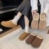 [Fanfna] Casual fluffy drag girl 2025 autumn new baotou half drag cotton shoes piled and thickened to keep warm and versatile