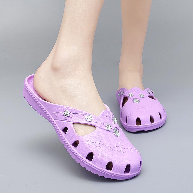 2025 Womens Casual Clogs Breathable Beach Sandals Home Shoes for Women Valentine Slippers Summer Slip On Women Flip Flops Shoes