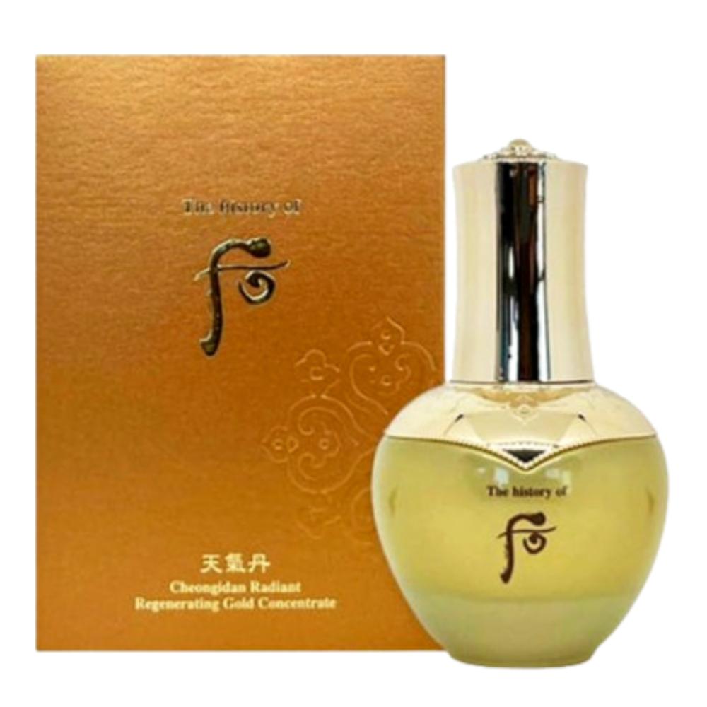 The History of Whoo Cheongidan Radiant Regenerating Gold Concentrate 40ml Korean Herbal Anti-Aging & Brightening Serum Firming & Hydrating K-Beauty