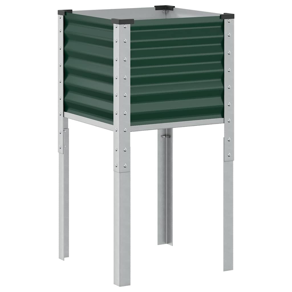 Garden Planter Green 45 X 45 X 88 Cm Steel