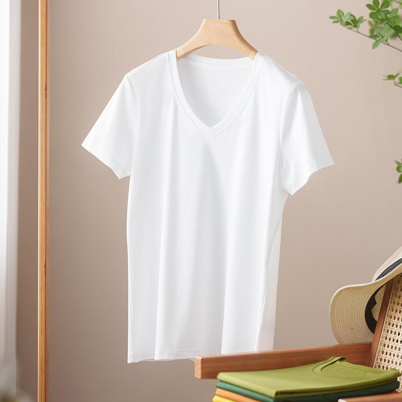 

Женская летняя футболка с коротким рукавом и круглым вырезом, новая модная, универсальная и удобная, топ из долго стиранного хлопка, не деформируется S