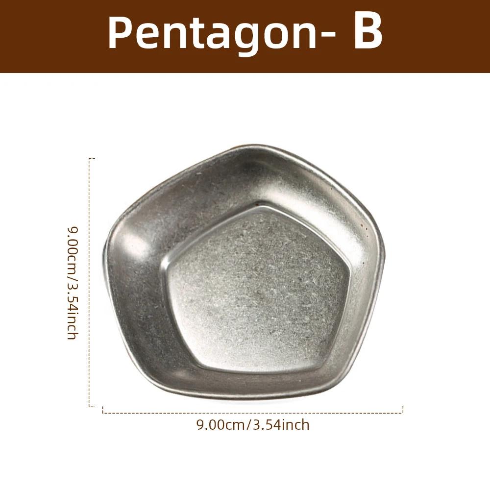 Coffee Bean Weighing Plate Stainless Steel Sauce Dish Plate Irregular Shape Storage Tray Kitchen Coffee BeanDose Tray Dosing Cup