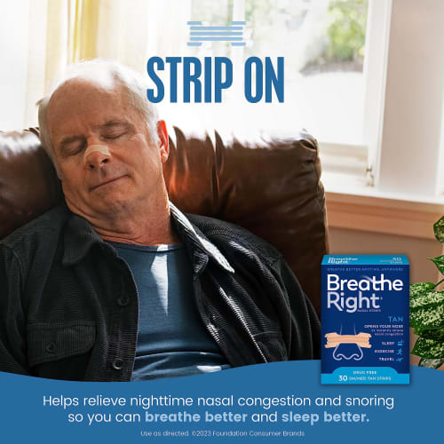 Breathe Right Nasal Strips Tan S/M 30ct