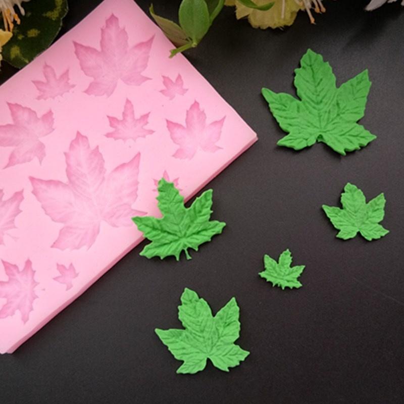 1 Stück Blattform Kuchendekoration Fondant Kekswerkzeuge 3D-Lebensmittelqualität Silikonform Gumpaste Süßigkeiten