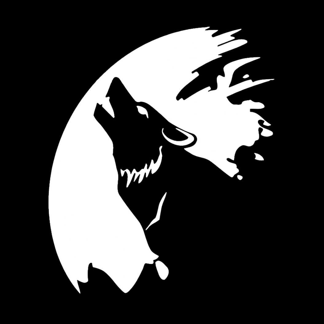 

Мода волк дизайн автомобиля грузовик кузова окна светоотражающие наклейки украшения белый