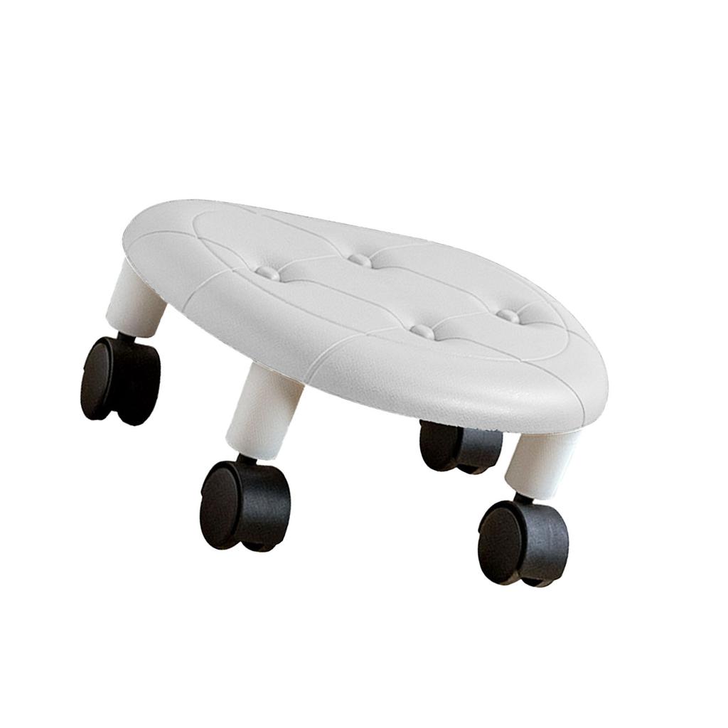 Low Roller Seating PU   Plastic Structure Movable   Wheels Stool for Living Room Baby Room