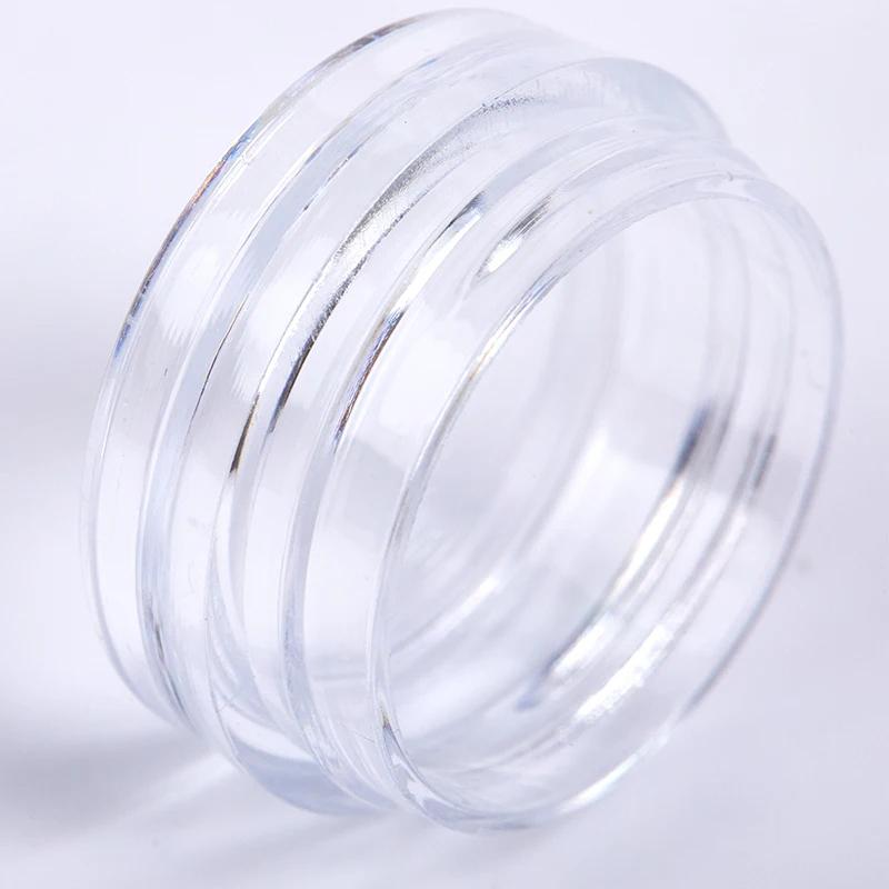 50pcs 5g Sample Clear Cream Jar Mini Cosmetic Bottles Containers Transparent Pot For Nail Arts Small Clear Can Tin For Balm