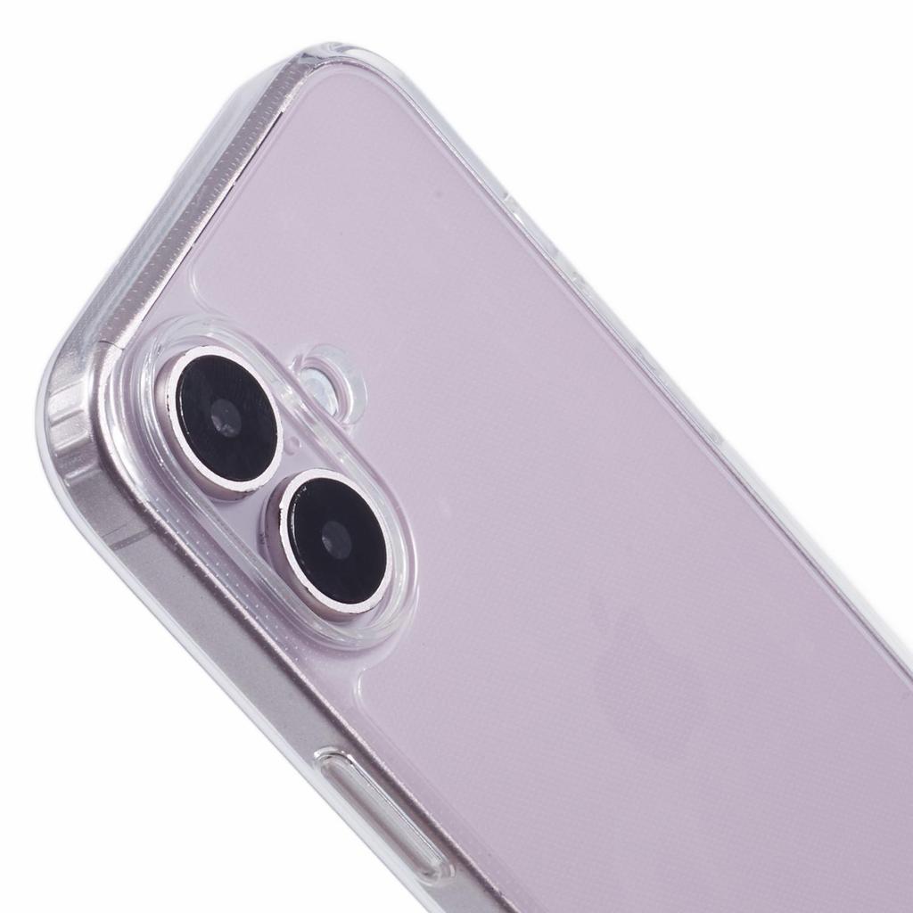 For iPhone 16 Case TPU 1.8mm Clear Phone Cover with Lanyard Holes