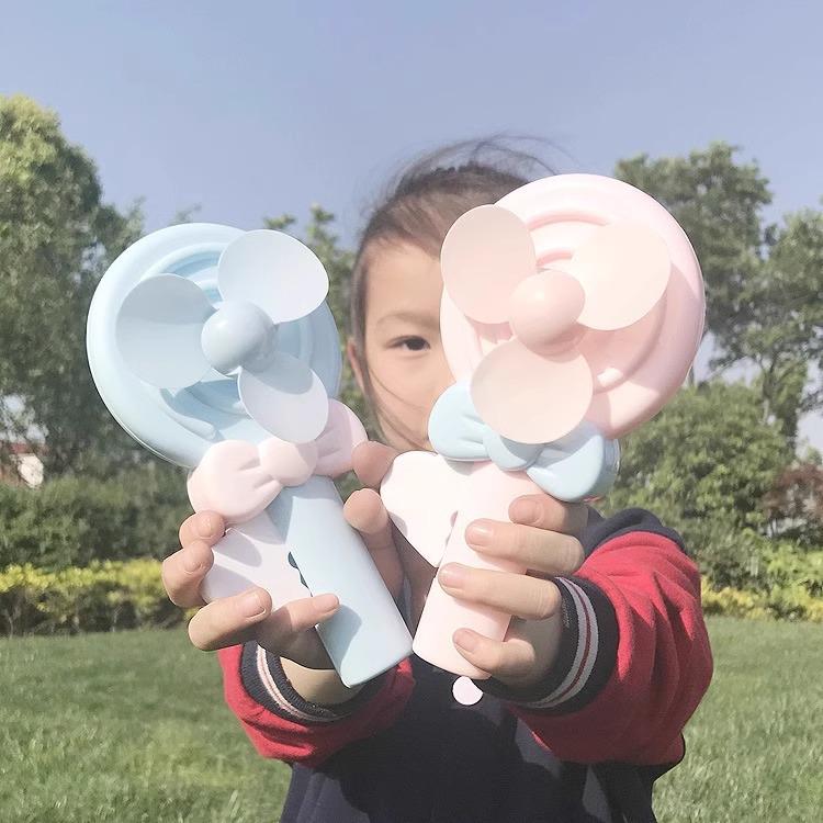 Handheld Cartoon Lollipop Fan: Childlike Fun Gift, Cute Mini Fan for Kids