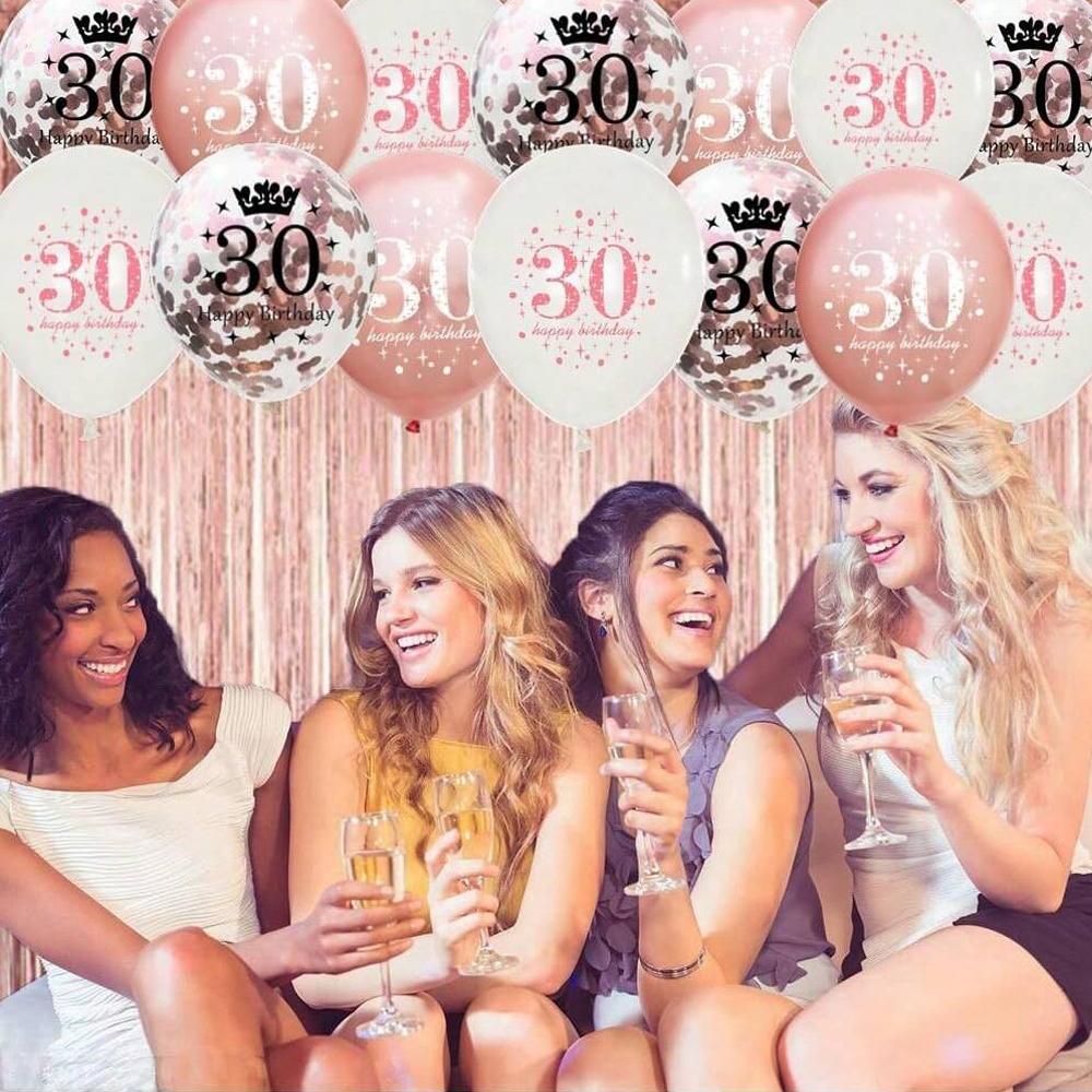 15Pcs 12 Inch 18th 21th 30th 40th 50th 60th 70th 80th Birthday Party Latex Balloons Anniversary Decoration Indoor Outdoor Decor