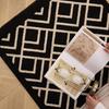 Chinese Retro Plaid Entrance Doormat: Dirt-Resistant, Machine Washable Wabi-Sabi Entryway and Hall Floor Mat.