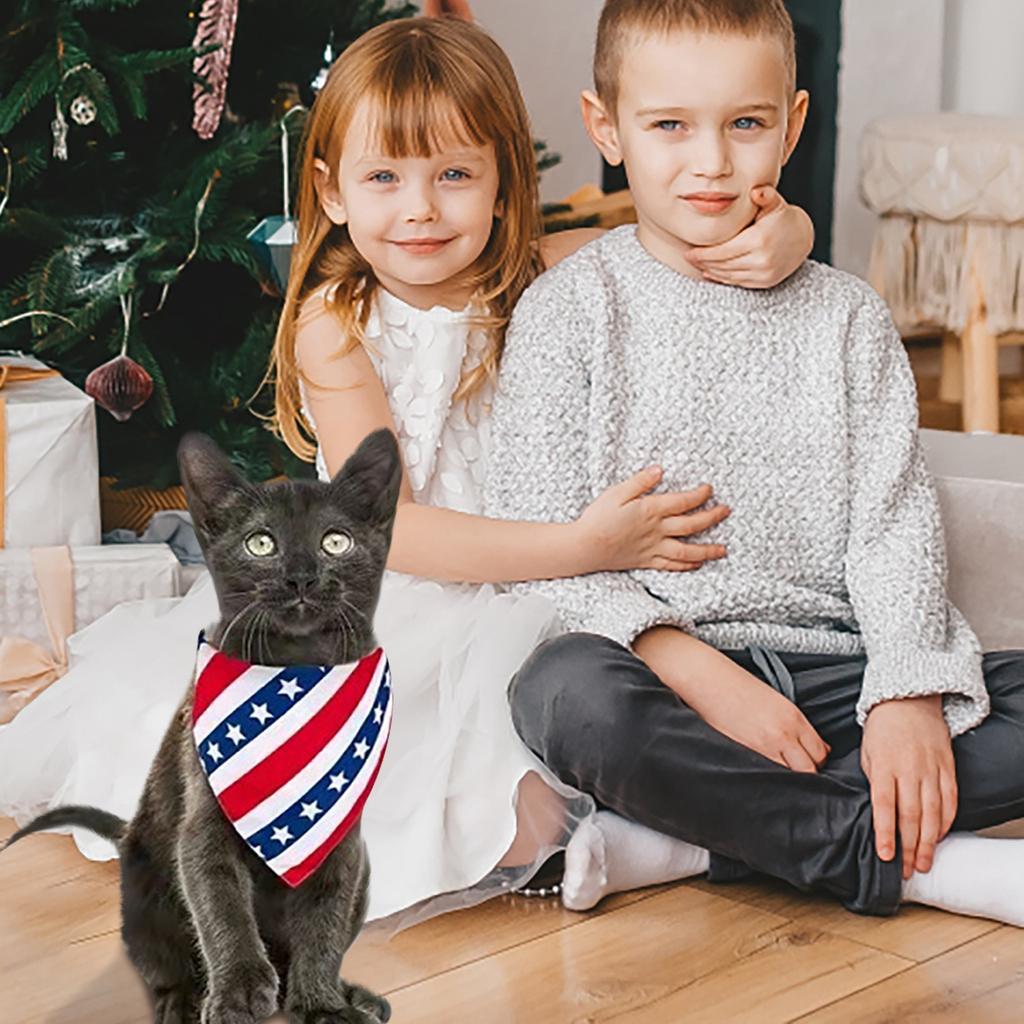 Independence Day Dog Bandana Adjustable Holiday Party Birthday Pet Independence Day Bandana Scarf