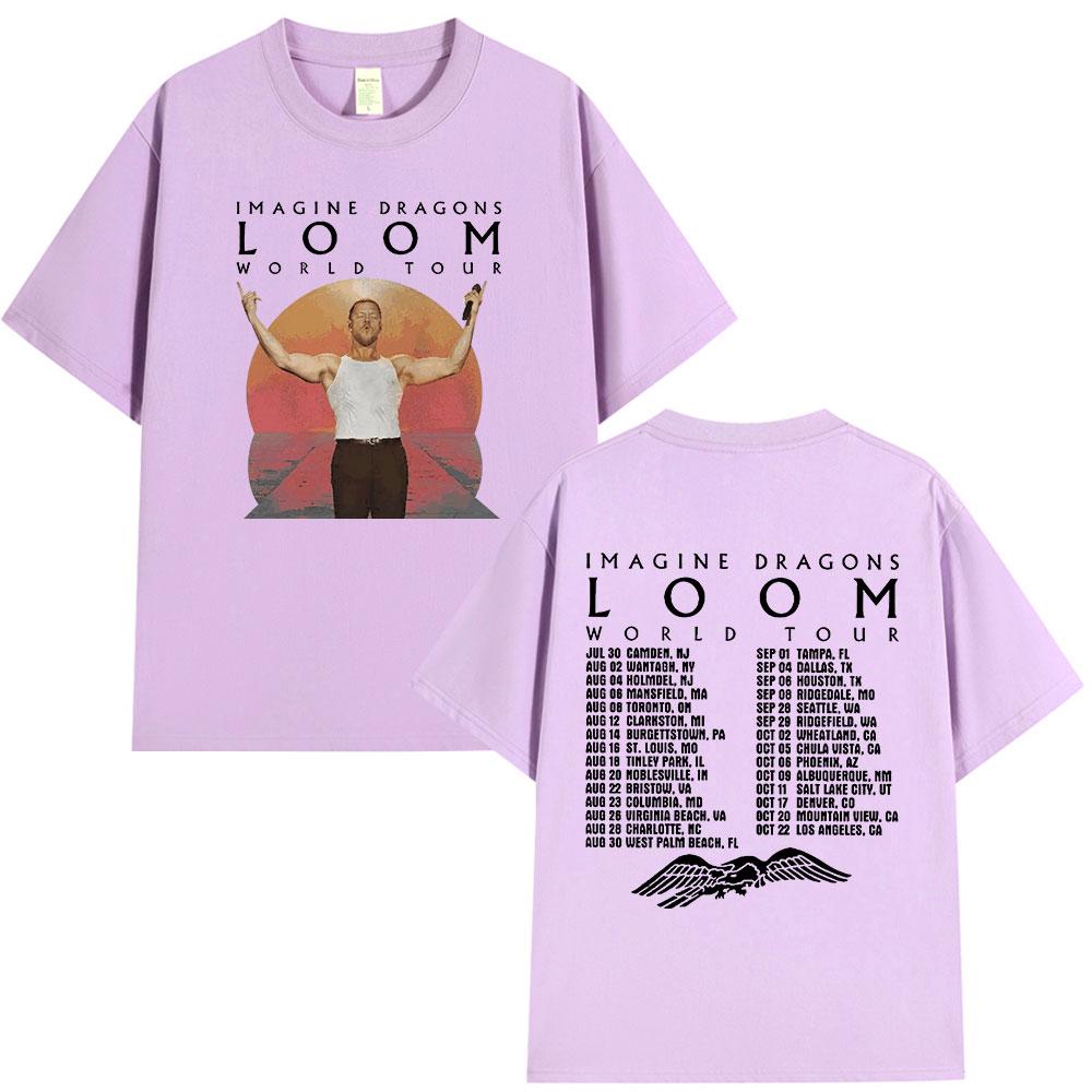 

Футболка Rock Band Imagine Dragons Loom World Tour Футболка в стиле хип-хоп уличный стиль Мужская Женская Одежда Хлопок Футболки с коротким рукавом 4XL