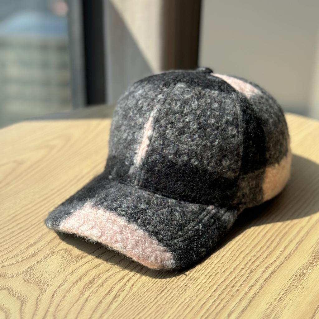 Color Blocked Imitation Teddy Velvet Baseball Hat for Women In Autumn and Winter Thickened Warm Peaked Cap Trendy Brand Sun Hat for Men