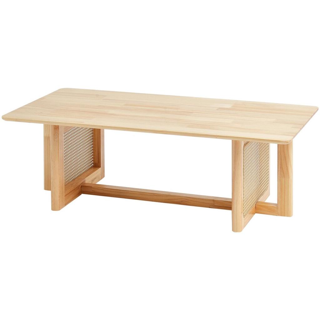 Rattan Coffee Table Rectangle Rattan Coffee Table 1-Tier for Living Room