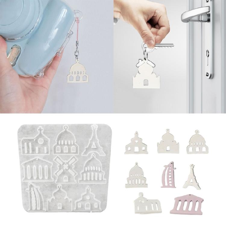 Flexible Castles Silicone Mold Jewelry Making Tool Personalized Earrings Mould Reusable Ear Pendants Crafting Mold