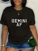 Camiseta de Regalo de Cumpleaños Astrología Géminis Camiseta con Estampado de Moda para Unisex