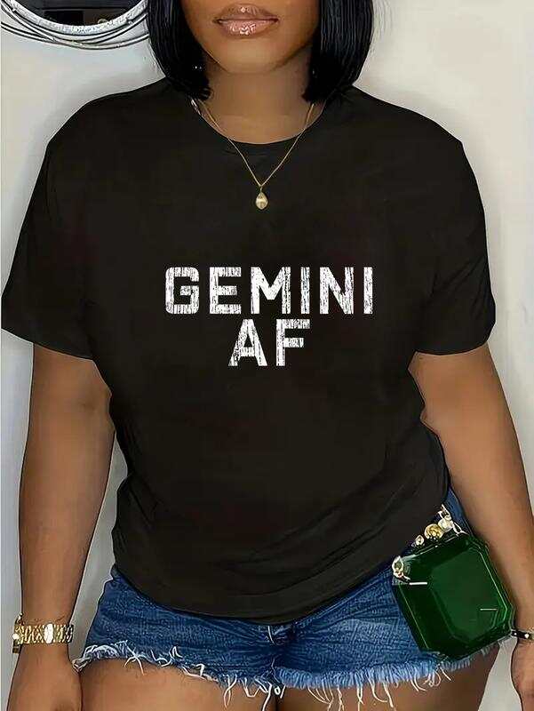 Gemini Astrology Birthday Gift Sign T-Shirt Fashion printing Tshirt for Unisex XL