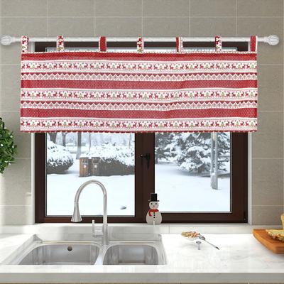 Christmas Curtains Small Curtains Kitchen Curtains Linen Through Rod Curtains Finished Curtains Window Curtains