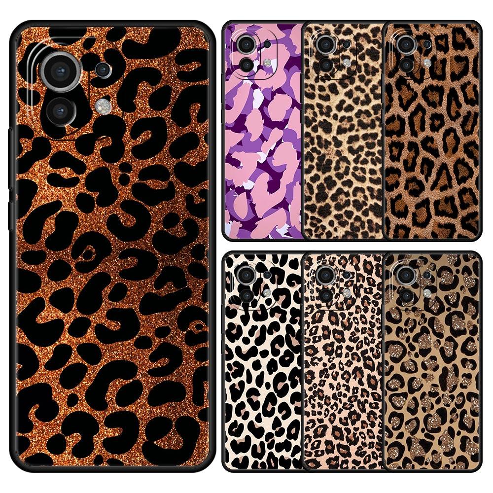 Phone Case For Xiaomi Mi 15 14 13 12 11 Lite 14T 13T 12T 11T Pro Poco X7 X6 X5 X3 Pro F6 F5 F4 Cover Sexy Trendy Leopard Print